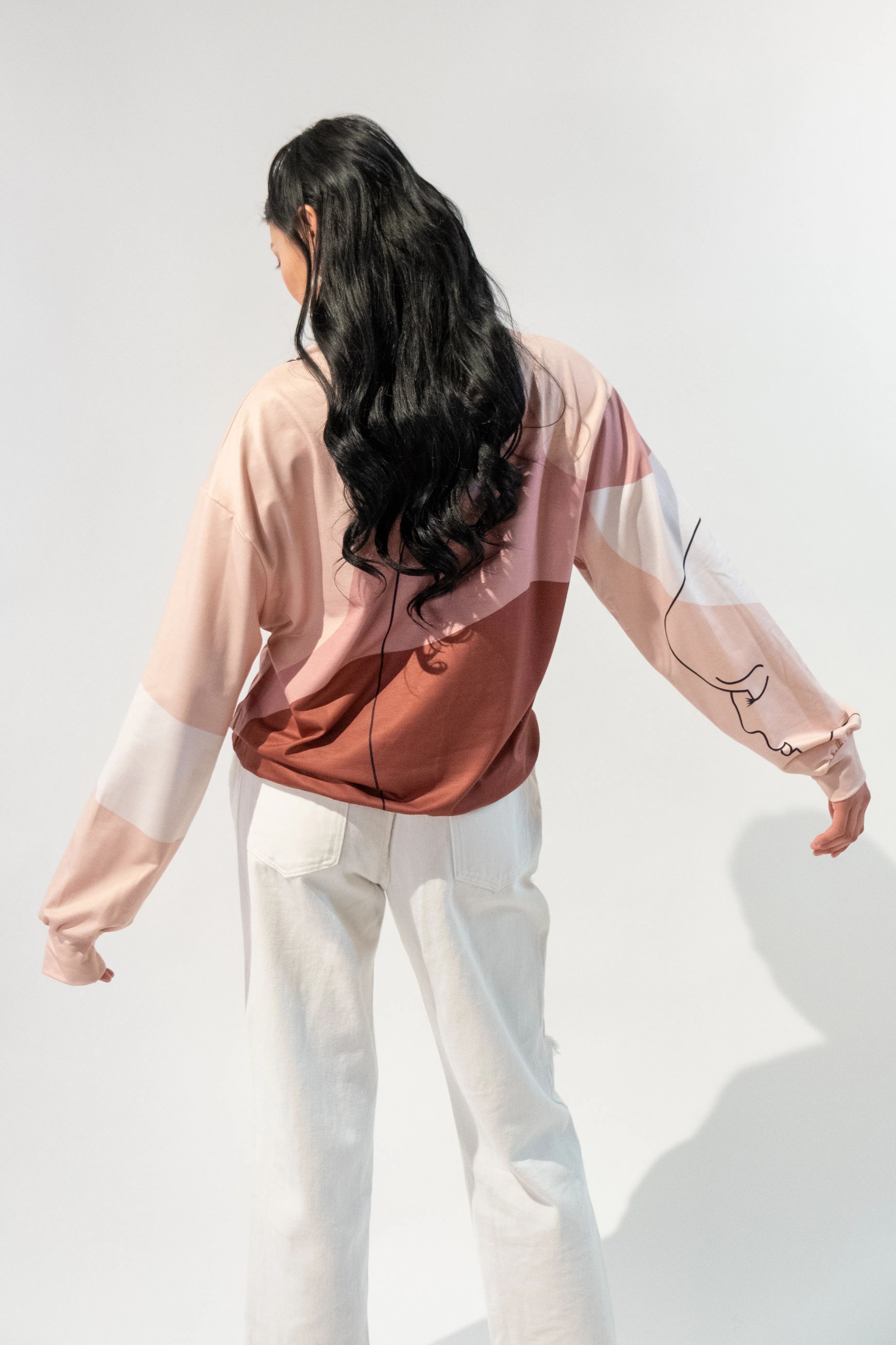 Patterned Crewneck Sweatshirt