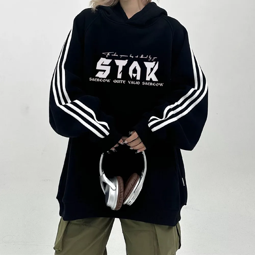 "American trendy STAK print” Hoodie