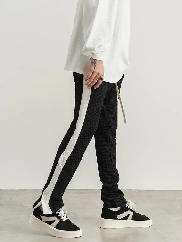 Slim-fit Sweatpants With Side White Bars