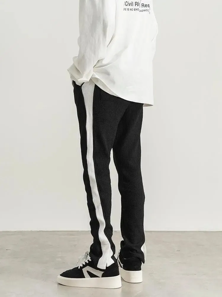 Slim-fit Sweatpants With Side White Bars