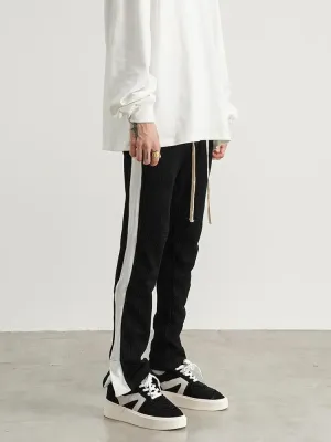 Slim-fit Sweatpants With Side White Bars