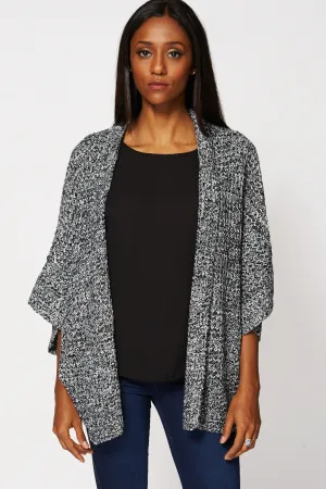 Slouchy Open Front Knitted Cardigan