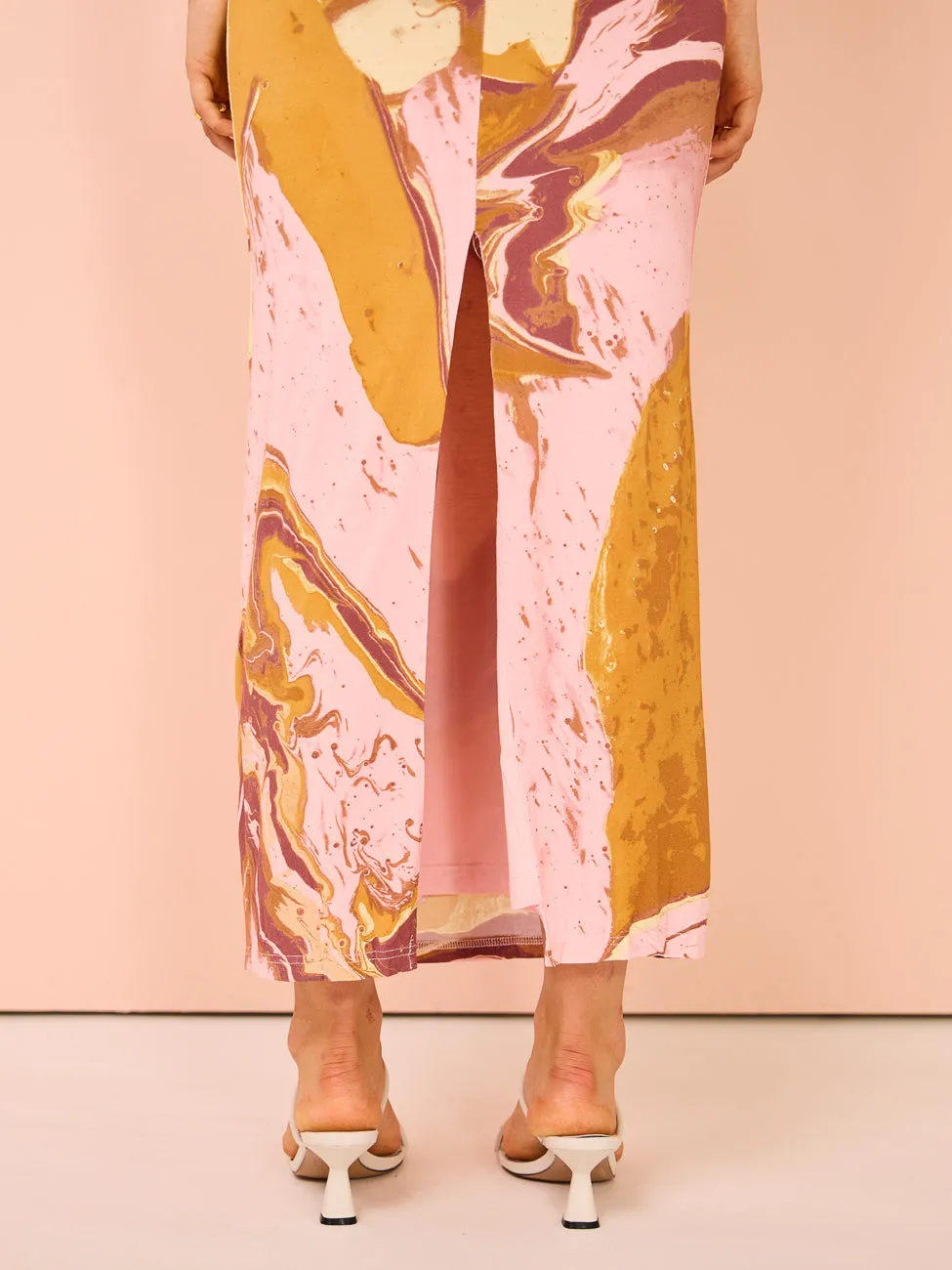 Sovere Molten Midi Dress in Pink