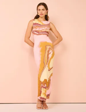 Sovere Molten Midi Dress in Pink