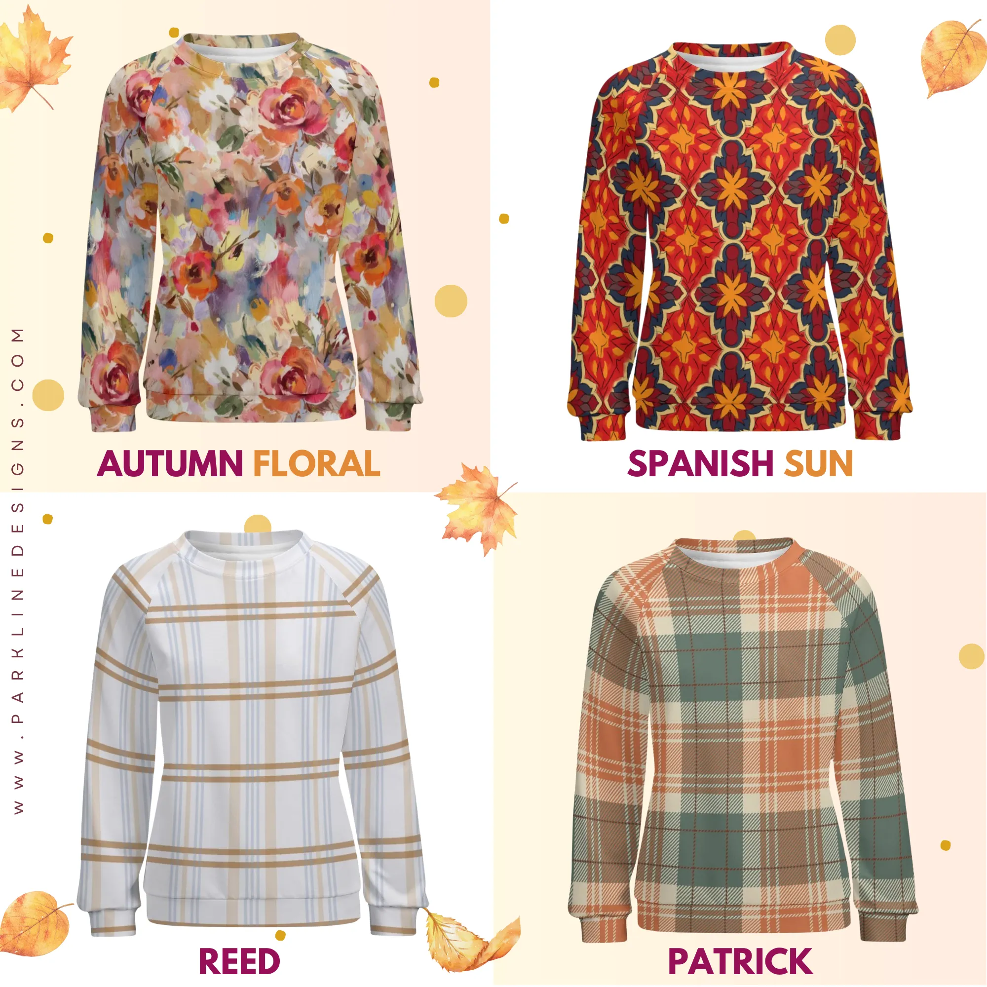 Spanish Marigold | Women's Raglan Crewneck Sweatshirt | Cozy Autumn & Winter Crewneck