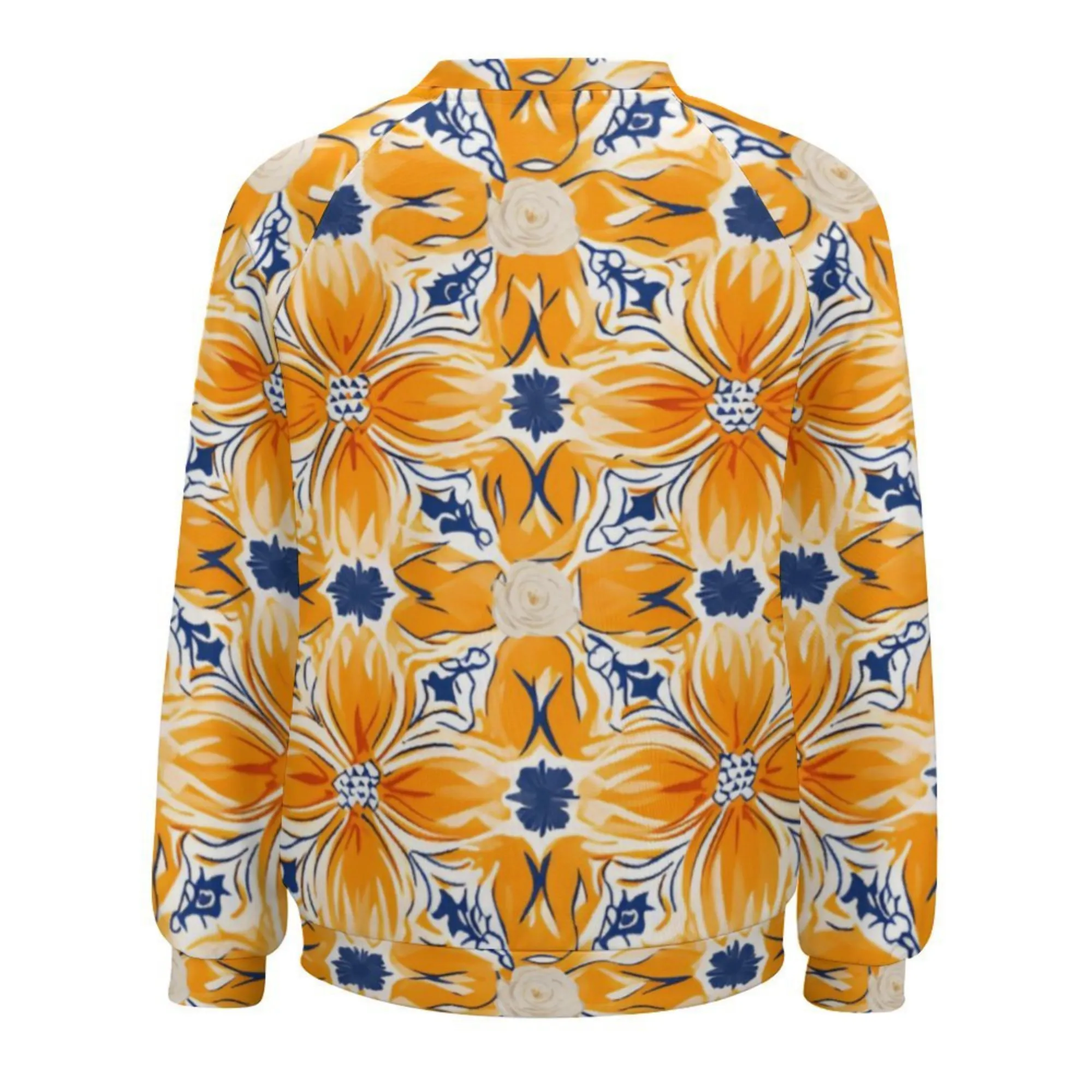 Spanish Marigold | Women's Raglan Crewneck Sweatshirt | Cozy Autumn & Winter Crewneck