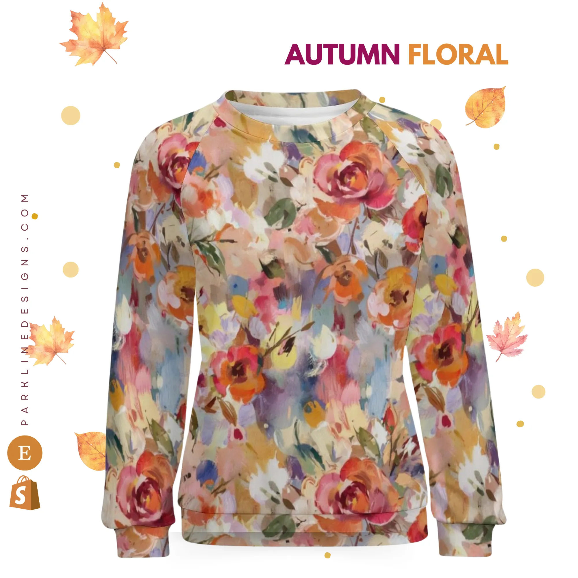 Spanish Marigold | Women's Raglan Crewneck Sweatshirt | Cozy Autumn & Winter Crewneck