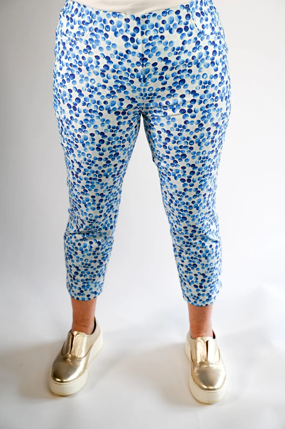Stehmann Blue Slim Printed Trouser - Lolo-600