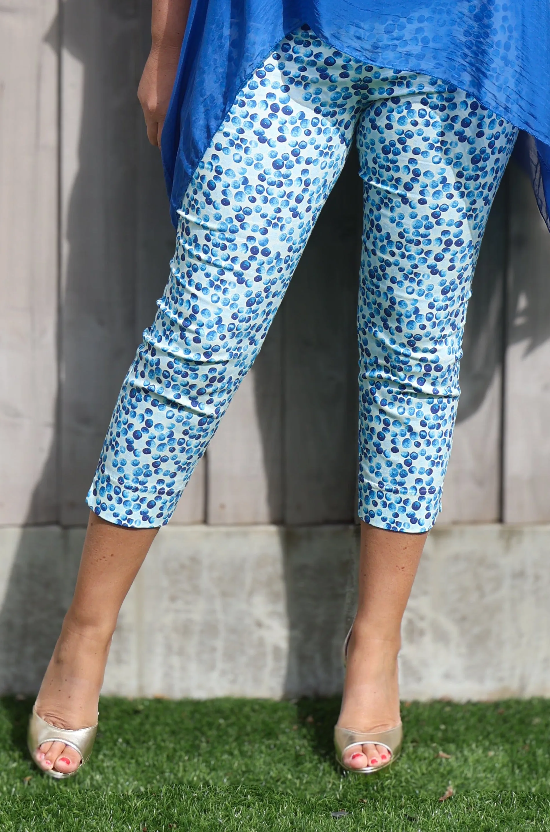 Stehmann Blue Slim Printed Trouser - Lolo-600