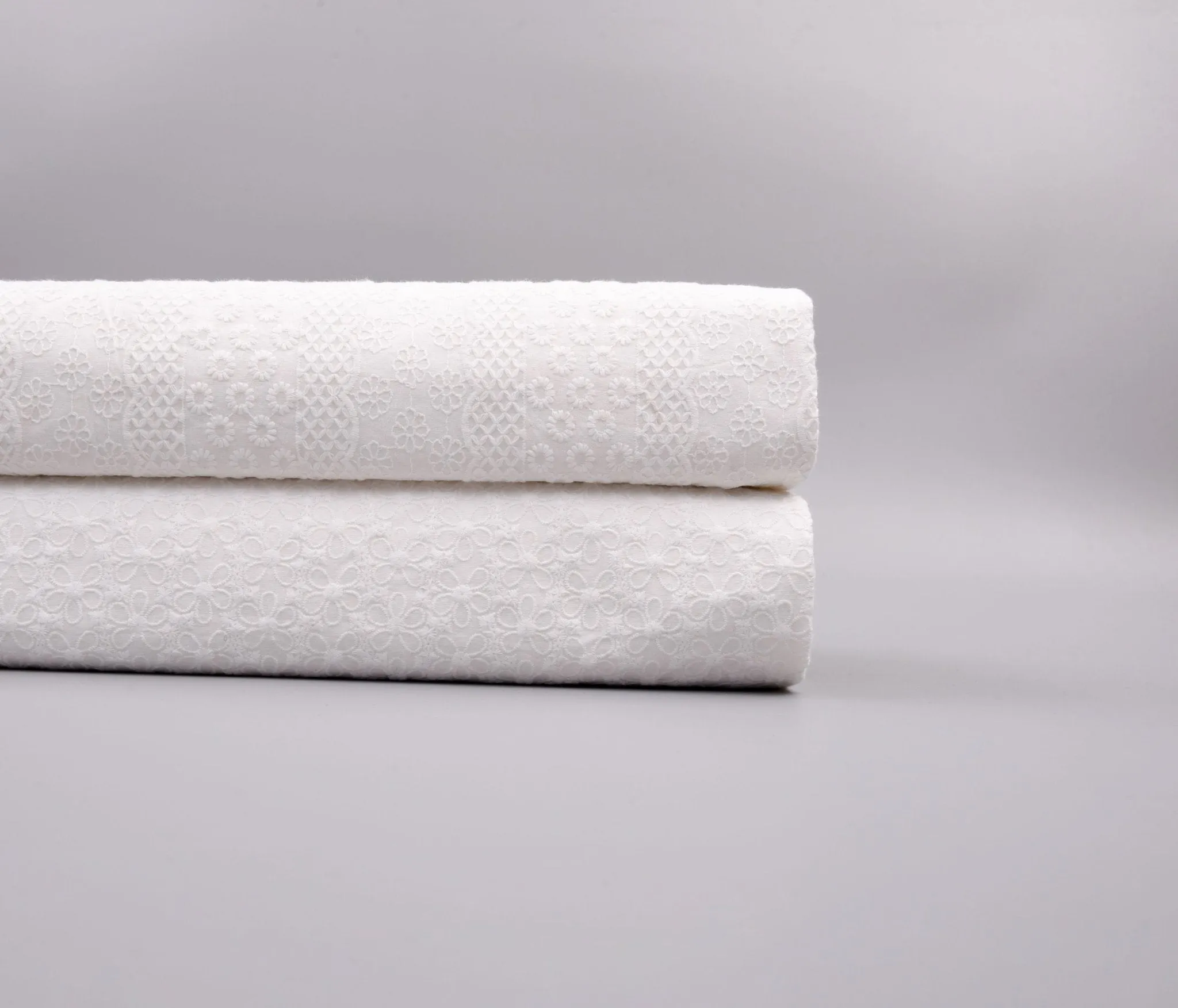 Stretchy Cotton Poplin Eyelet Embroidery Fabric