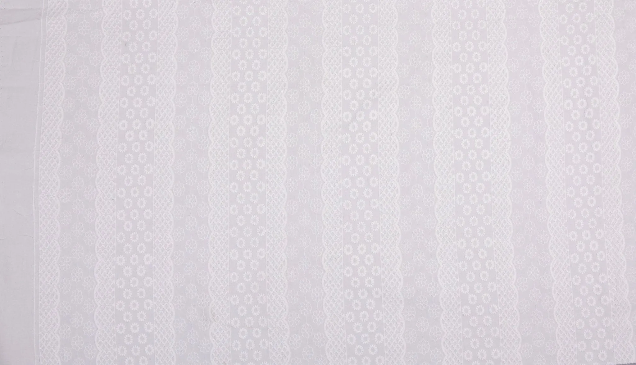 Stretchy Cotton Poplin Eyelet Embroidery Fabric