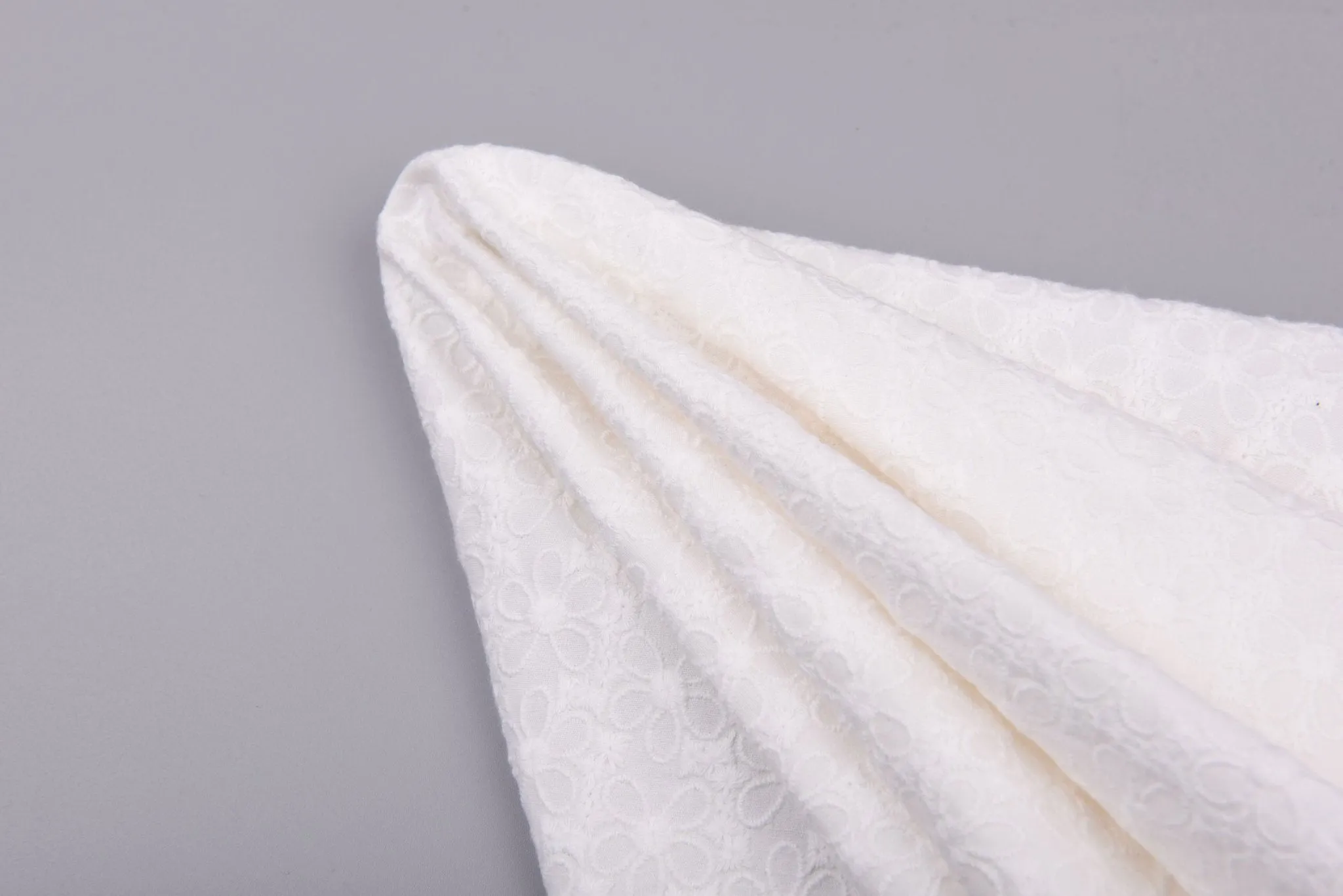 Stretchy Cotton Poplin Eyelet Embroidery Fabric