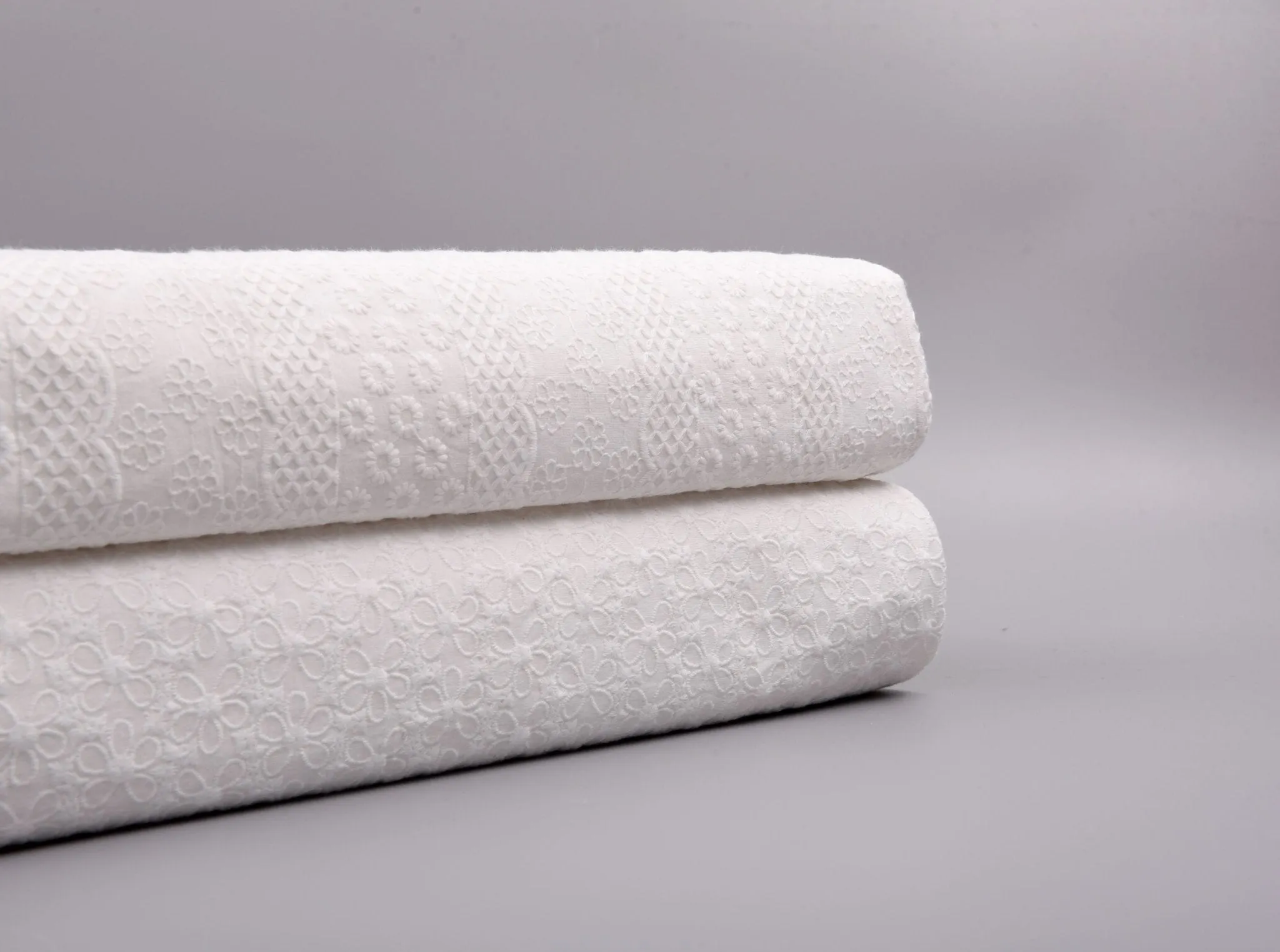 Stretchy Cotton Poplin Eyelet Embroidery Fabric