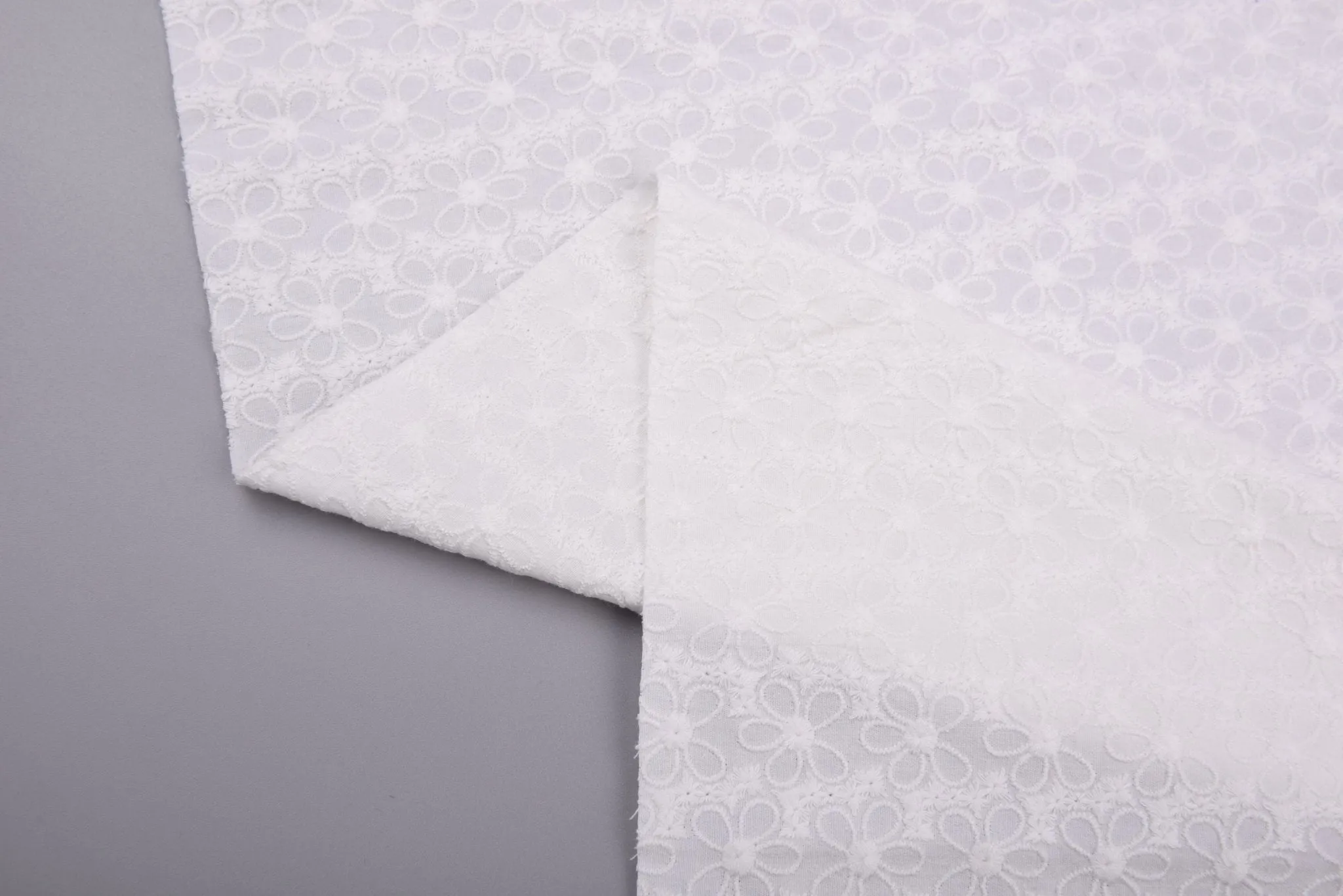 Stretchy Cotton Poplin Eyelet Embroidery Fabric