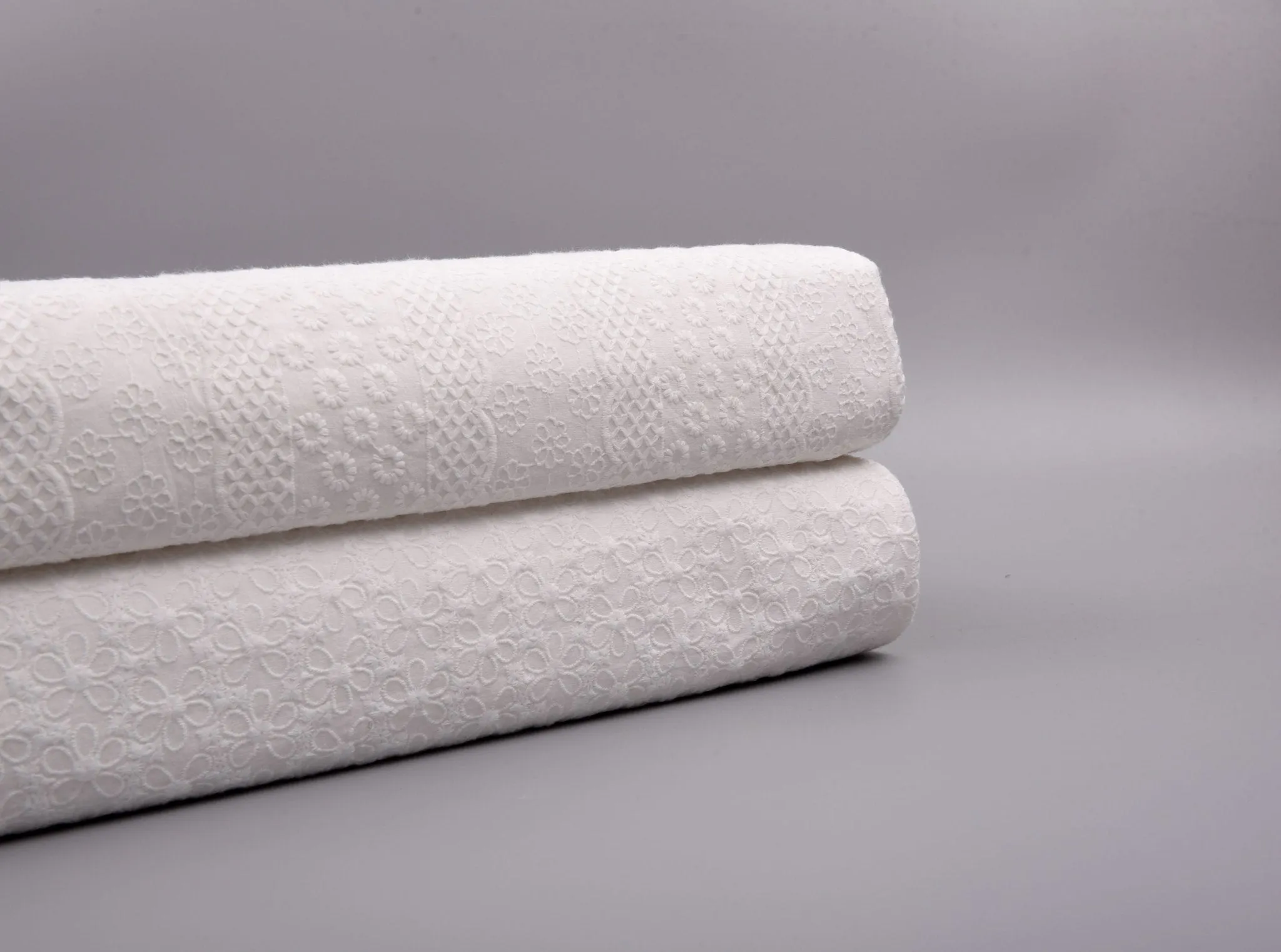 Stretchy Cotton Poplin Eyelet Embroidery Fabric