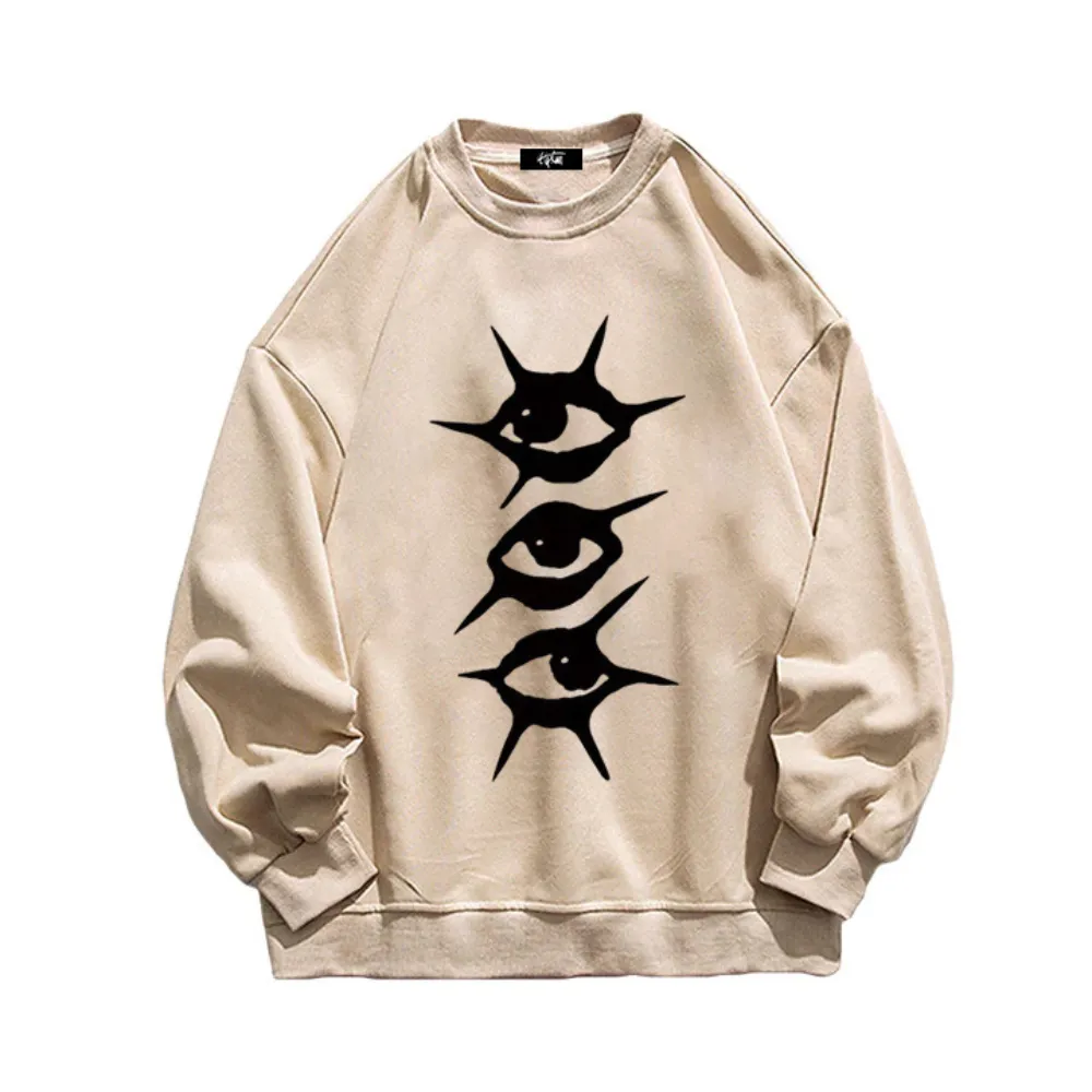 “Style trendy three eyes print” Sweatshirt