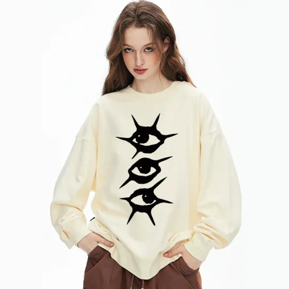 “Style trendy three eyes print” Sweatshirt