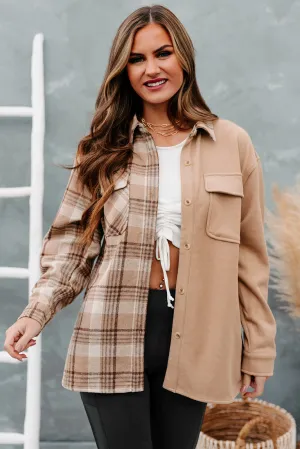 Switching Sides Flannel & Corduroy Button-Down (Camel)