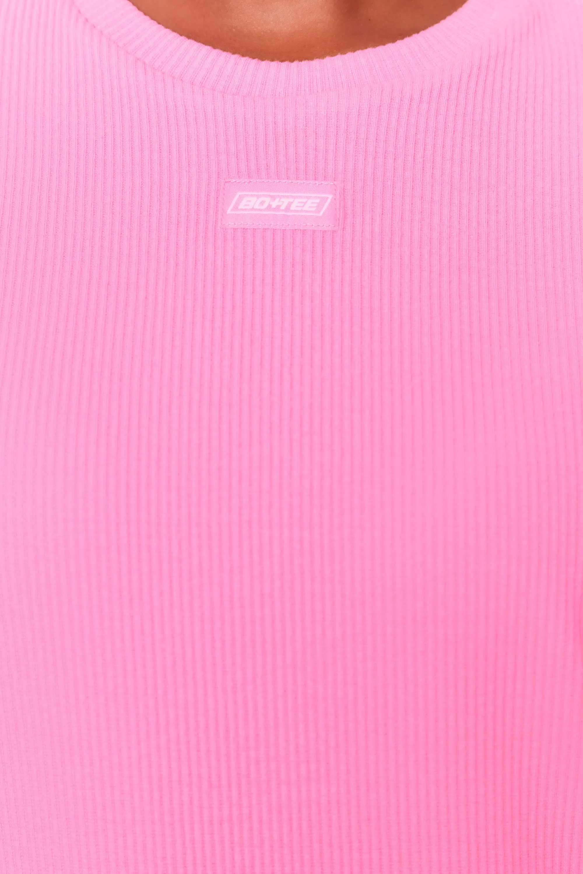 Take It Easy Ribbed Oversized T-Shirt in Candy Pink