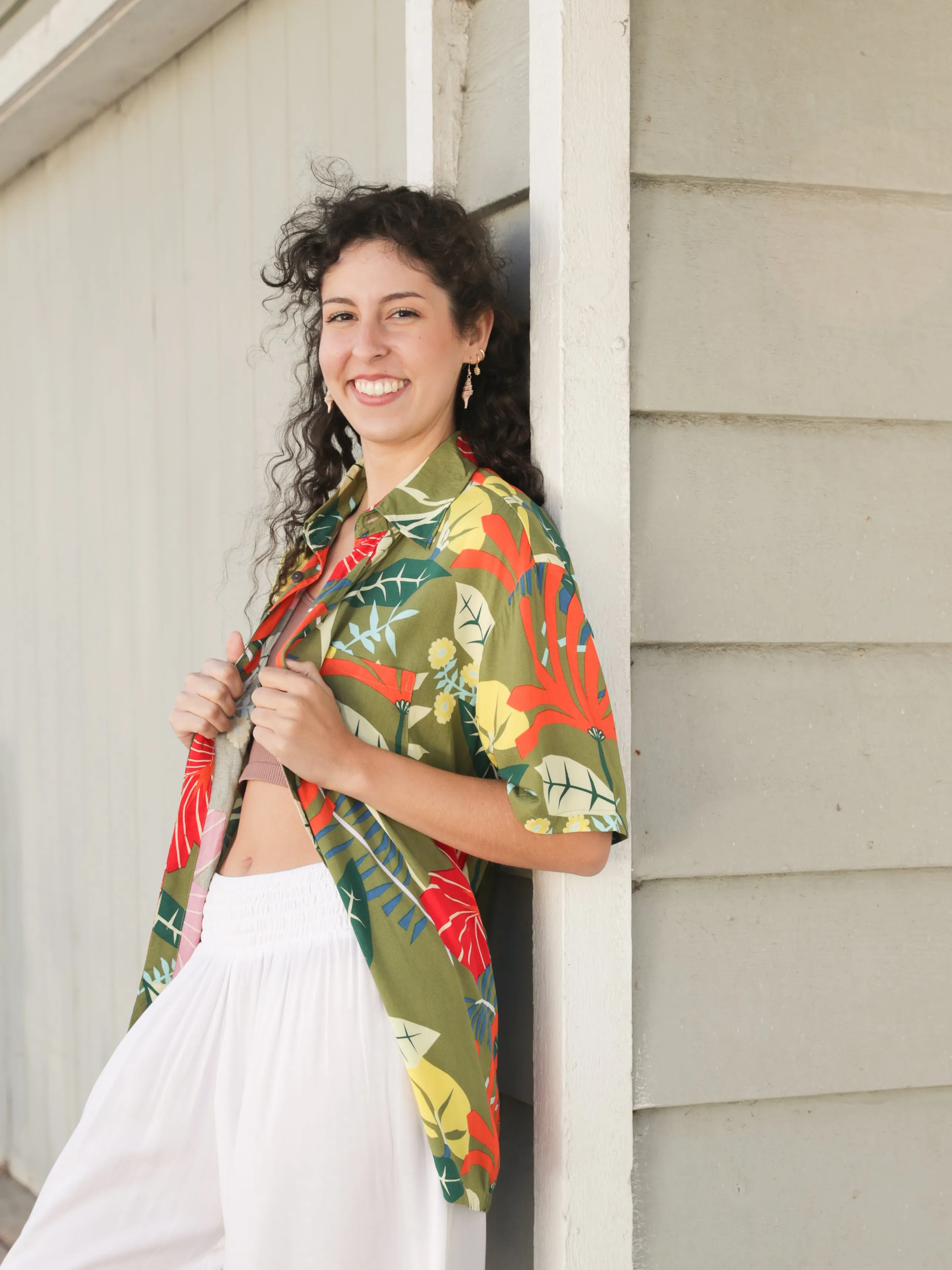 Tiki-licious Button Down Top