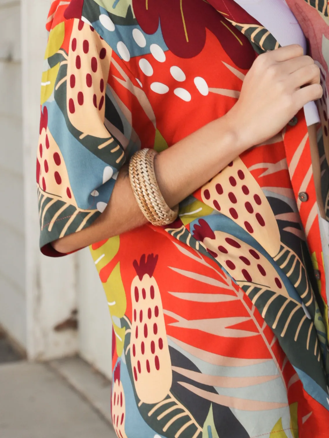 Tiki-licious Button Down Top