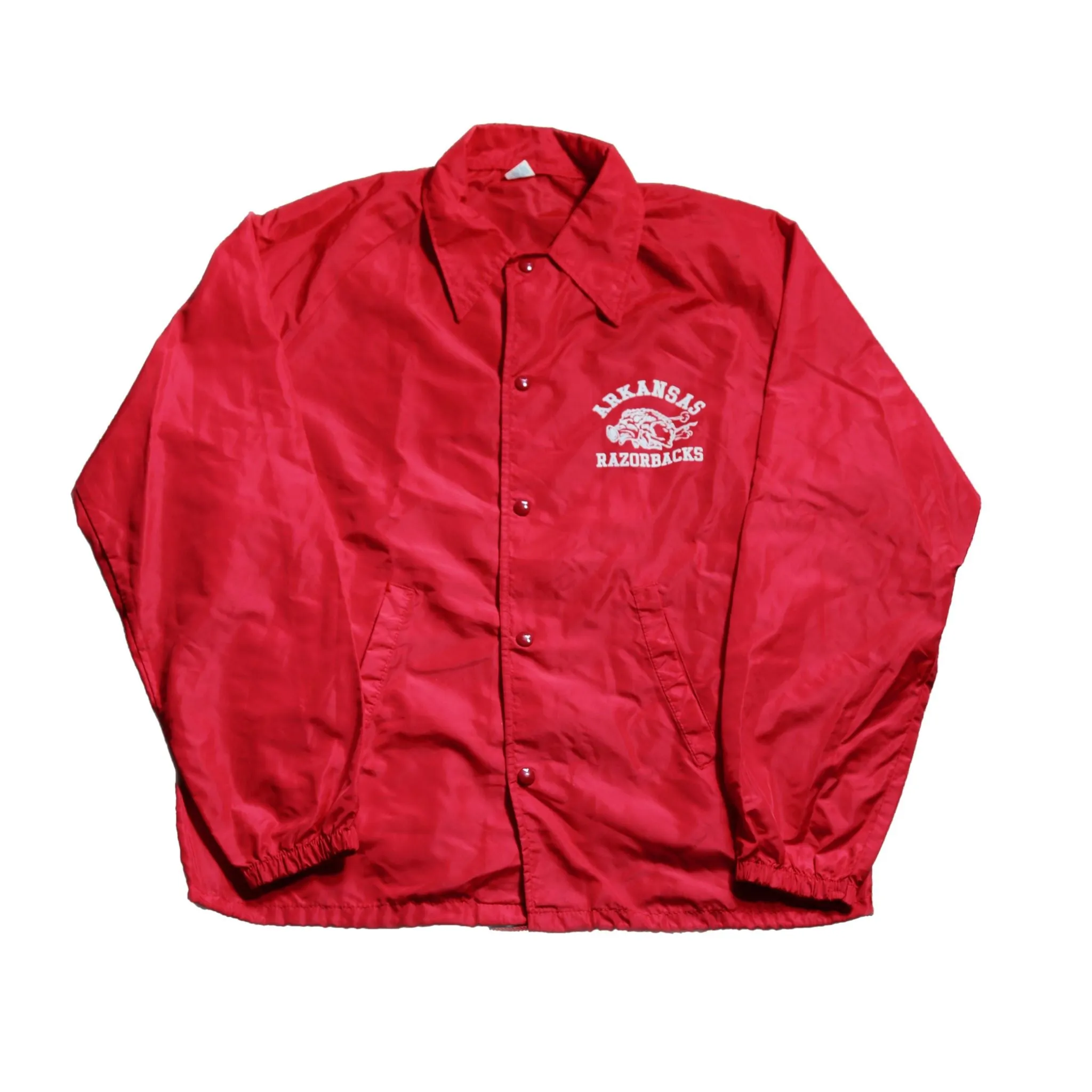 Vintage 1980s Arkansas Razorbacks Coach Jacket Windbreaker