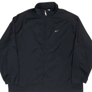 VINTAGE NIKE CLASSIC SWOOSH BLACK WINDBREAKER JACKET 2000S 3XL